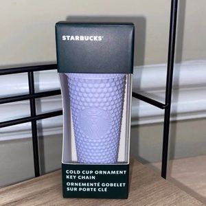 Starbucks Holiday 2021 Lilac Studded Ornament Keychain